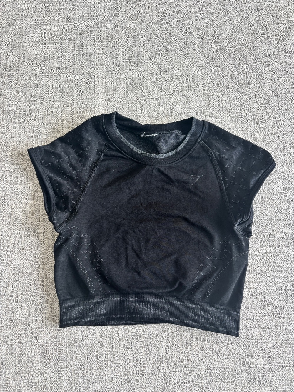 Gymshark Black cropped workout top